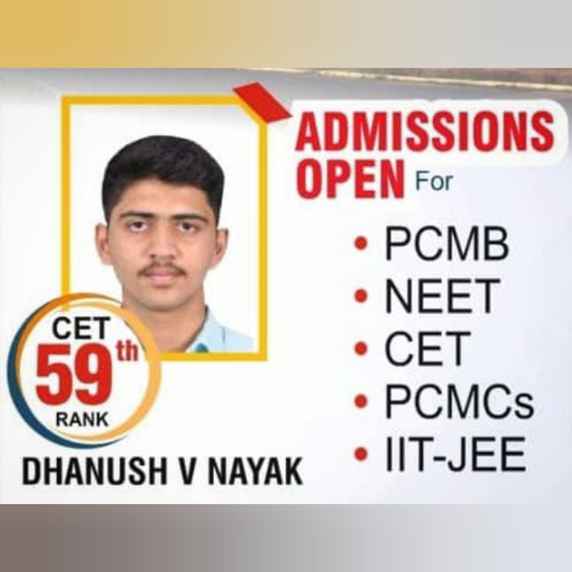 Dhanush KCET Result